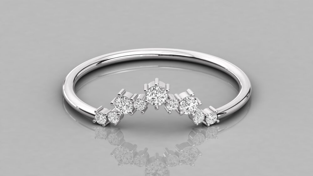 Round Lab Grown Diamond Wedding Band - Image 4