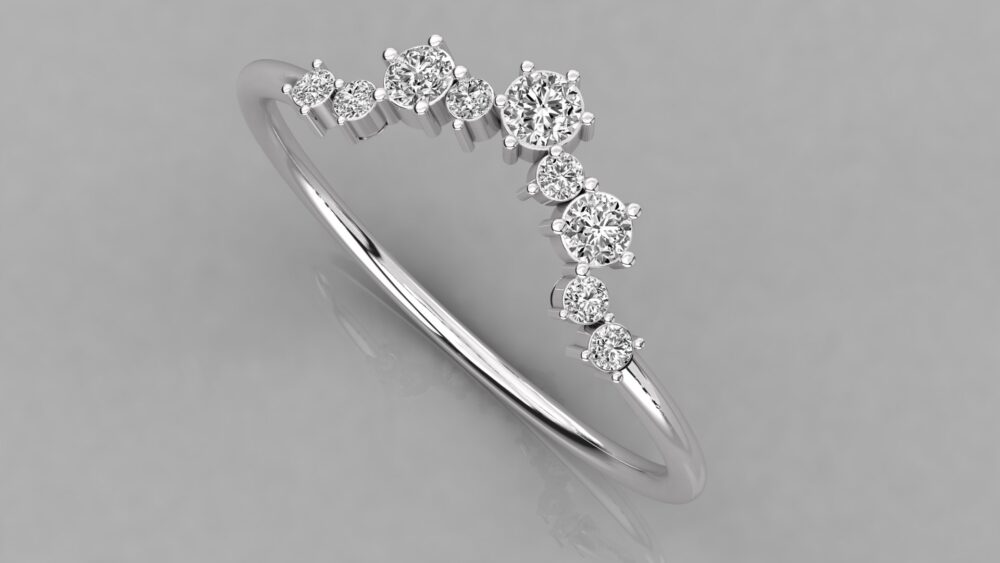 Round Lab Grown Diamond Wedding Band - Image 5