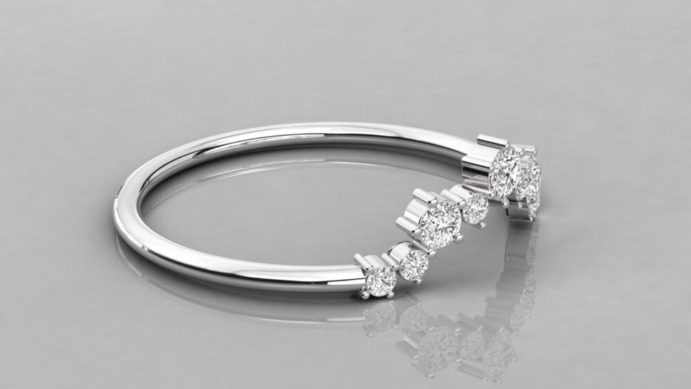 Round Lab Grown Diamond Wedding Band - Image 6