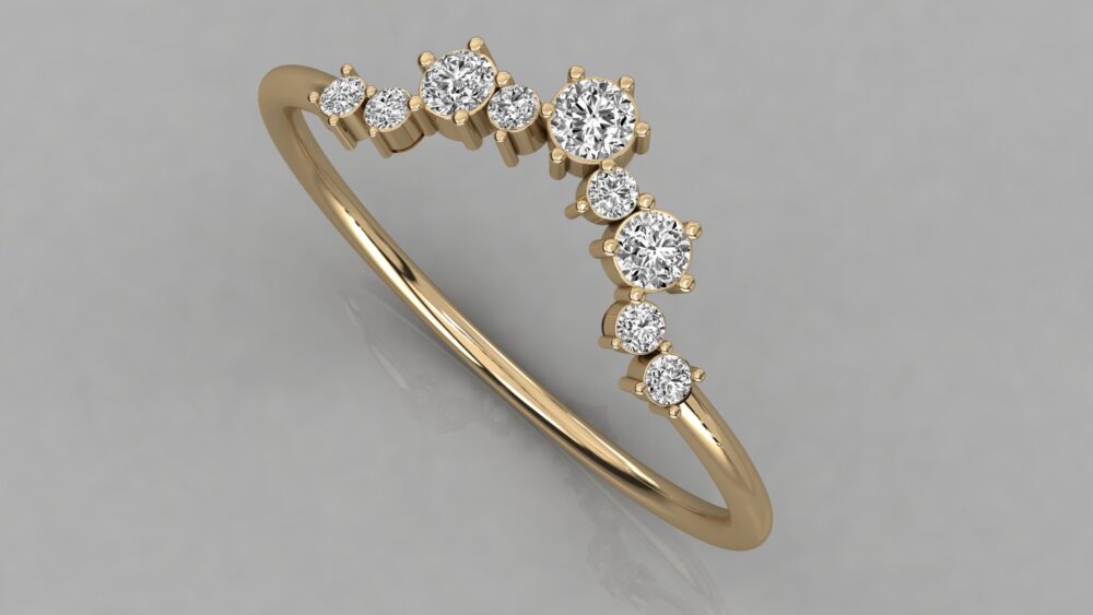 Round Lab Grown Diamond Wedding Band - Image 2