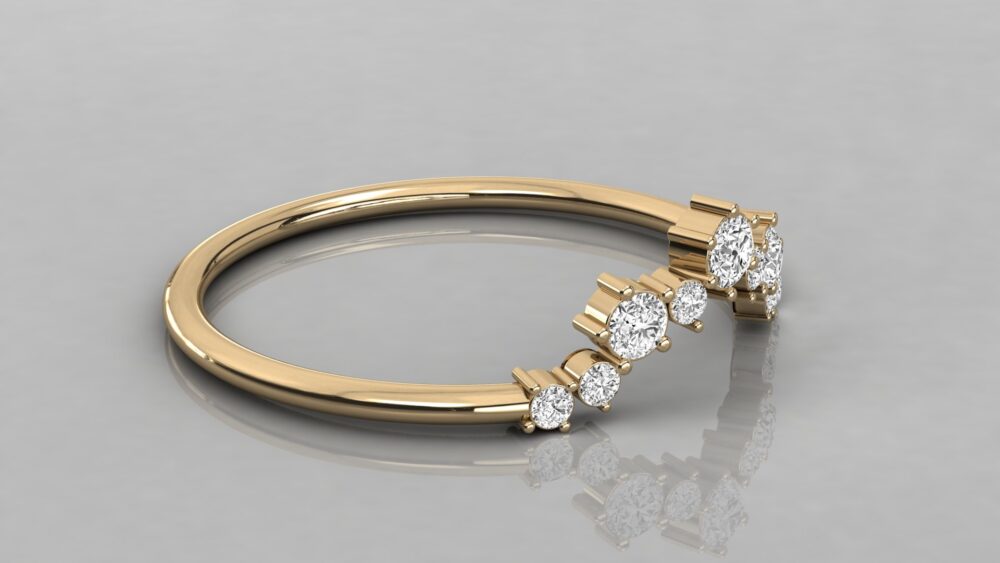 Round Lab Grown Diamond Wedding Band - Image 3