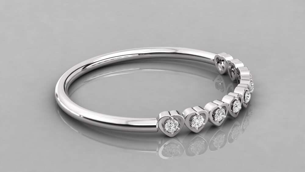 Heart Lab Grown Diamond Wedding Band - Image 6