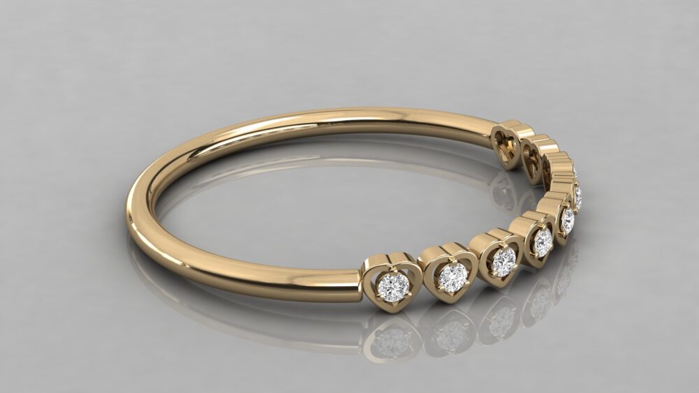 Heart Lab Grown Diamond Wedding Band - Image 9