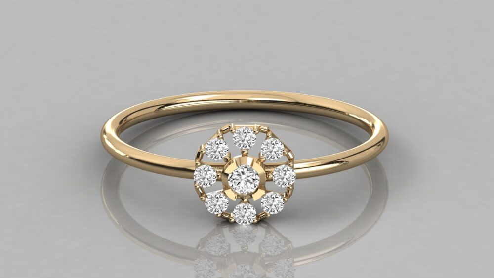 Flower Lab Grown Diamond Ring - Image 7