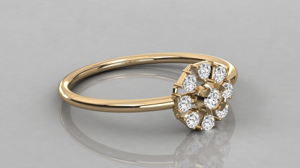 Flower Lab Grown Diamond Ring - Image 8