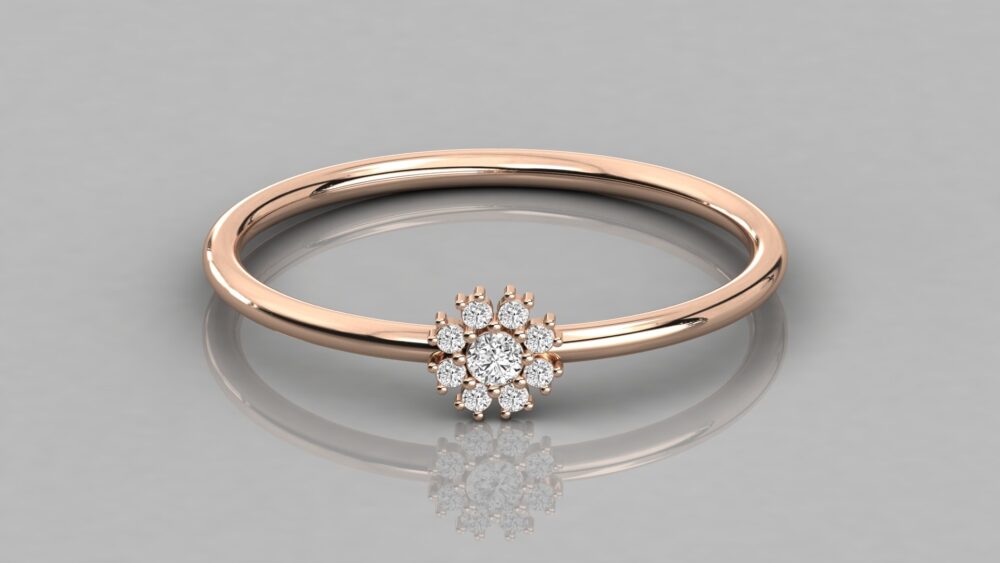 Flower Lab Grown Diamond Ring