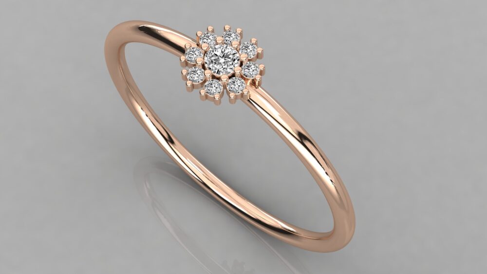 Flower Lab Grown Diamond Ring - Image 2