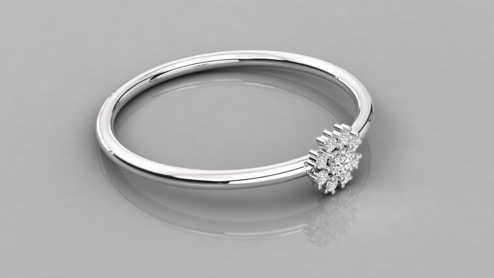 Flower Lab Grown Diamond Ring - Image 6