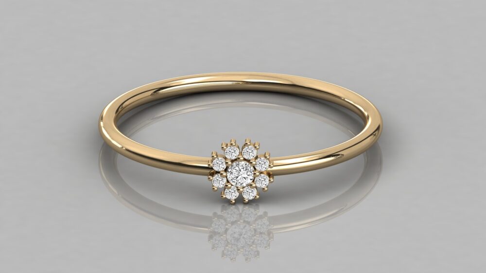 Flower Lab Grown Diamond Ring - Image 7