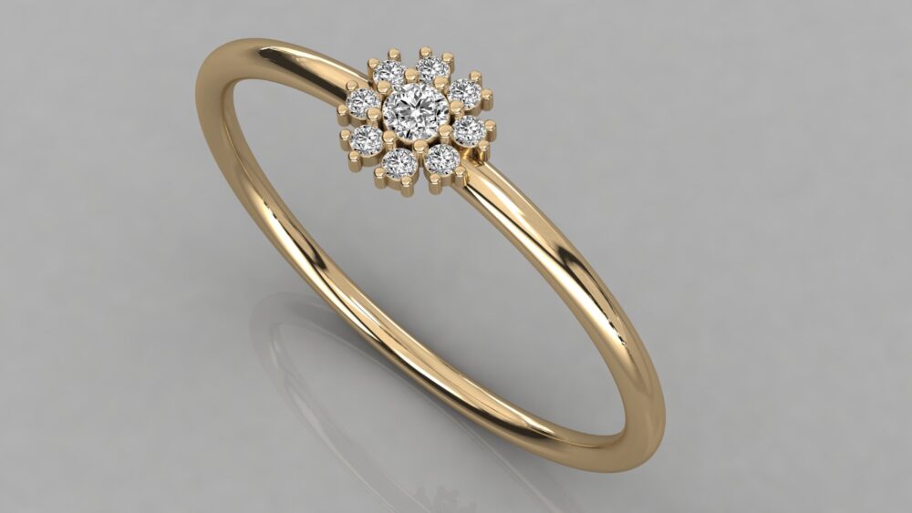 Flower Lab Grown Diamond Ring - Image 8