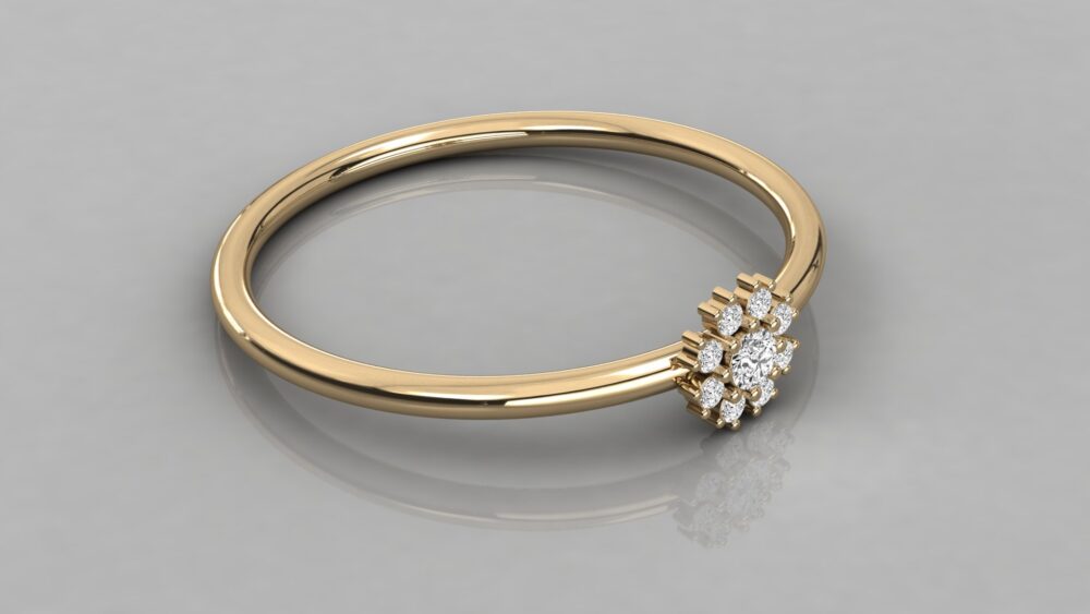 Flower Lab Grown Diamond Ring - Image 9