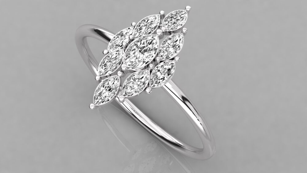 Marquise Lab Grown Diamond Ring - Image 5