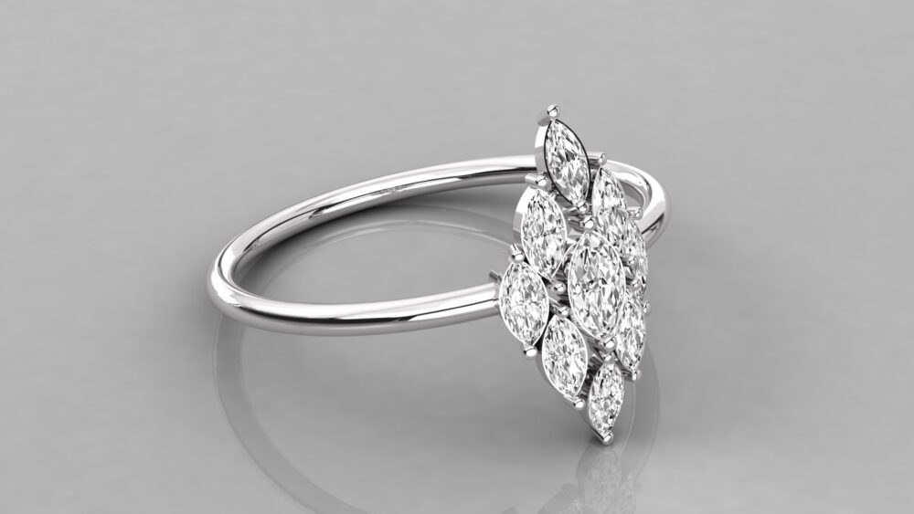 Marquise Lab Grown Diamond Ring - Image 6