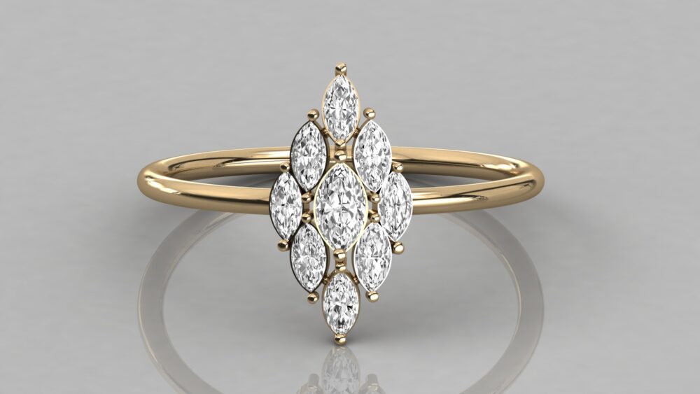 Marquise Lab Grown Diamond Ring - Image 7