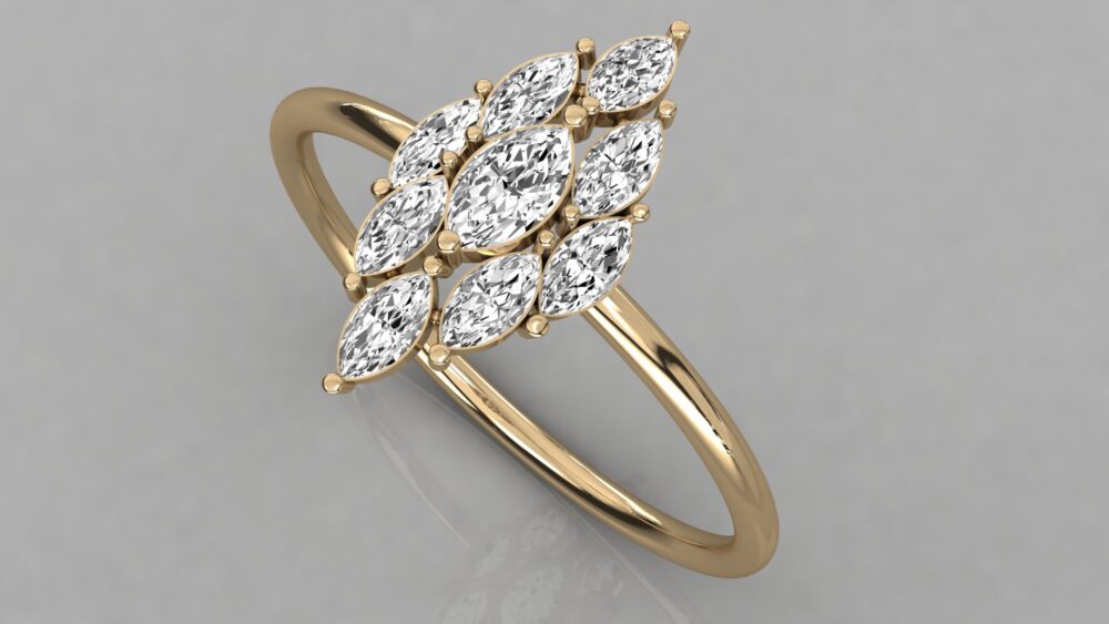 Marquise Lab Grown Diamond Ring - Image 8