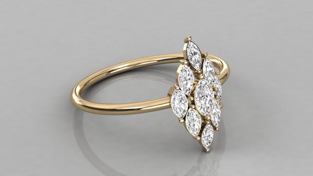 Marquise Lab Grown Diamond Ring - Image 9