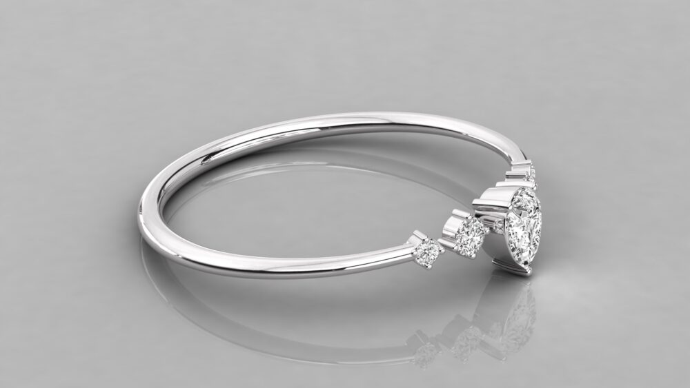 0.25 CT Pear Cut Lab Grown Diamond Engagement Ring - Image 6