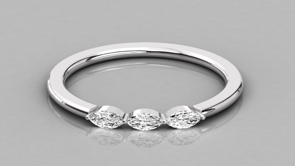Marquise Lab Grown Diamond Ring - Image 4