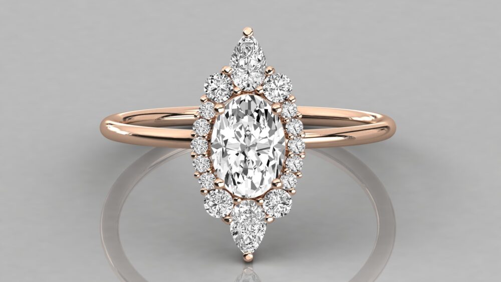 .70 CT Oval Cut Lab Grown Diamond Ring