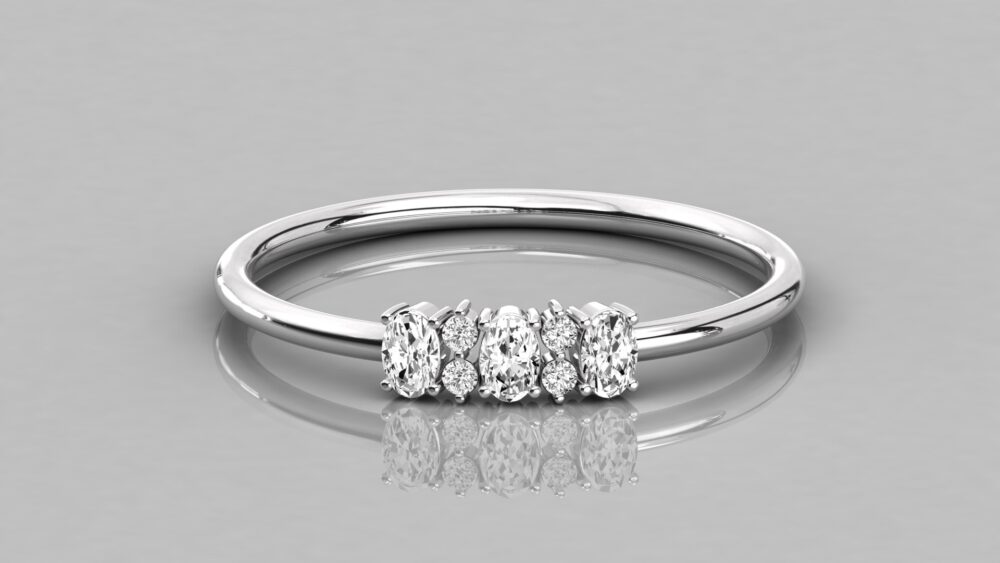 Oval Cut Lab Grown Diamond Wedding Ring - Image 4