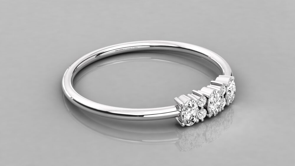 Oval Cut Lab Grown Diamond Wedding Ring - Image 6