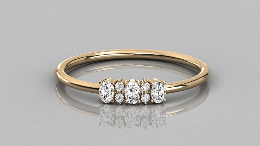 Oval Cut Lab Grown Diamond Wedding Ring - Image 7