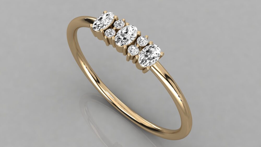 Oval Cut Lab Grown Diamond Wedding Ring - Image 8