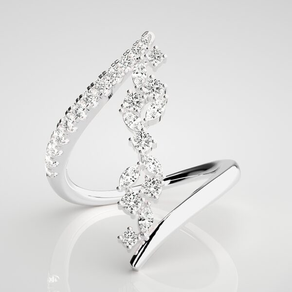 Marquise and Round Lab Grown Diamond Engagement Ring - Image 7