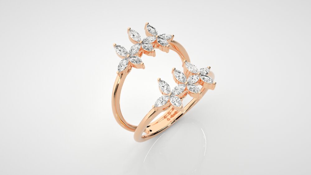 Marquise Lab Grown Diamond Promise Ring - Image 6