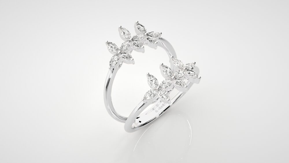 Marquise Lab Grown Diamond Promise Ring - Image 9
