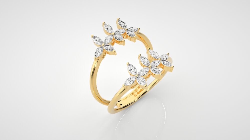 Marquise Lab Grown Diamond Promise Ring - Image 3