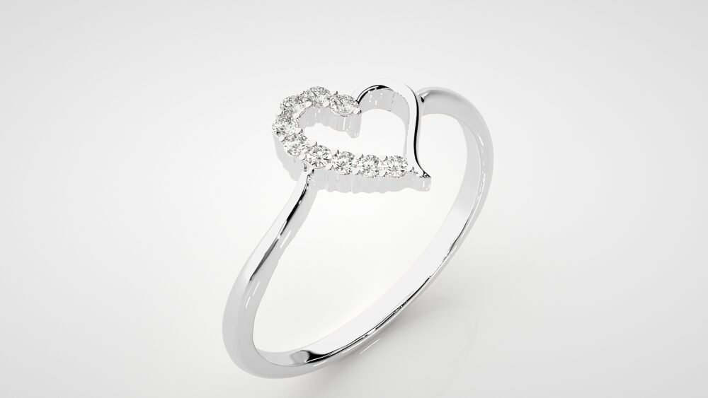 Heart Lab Grown Diamond Ring - Image 4