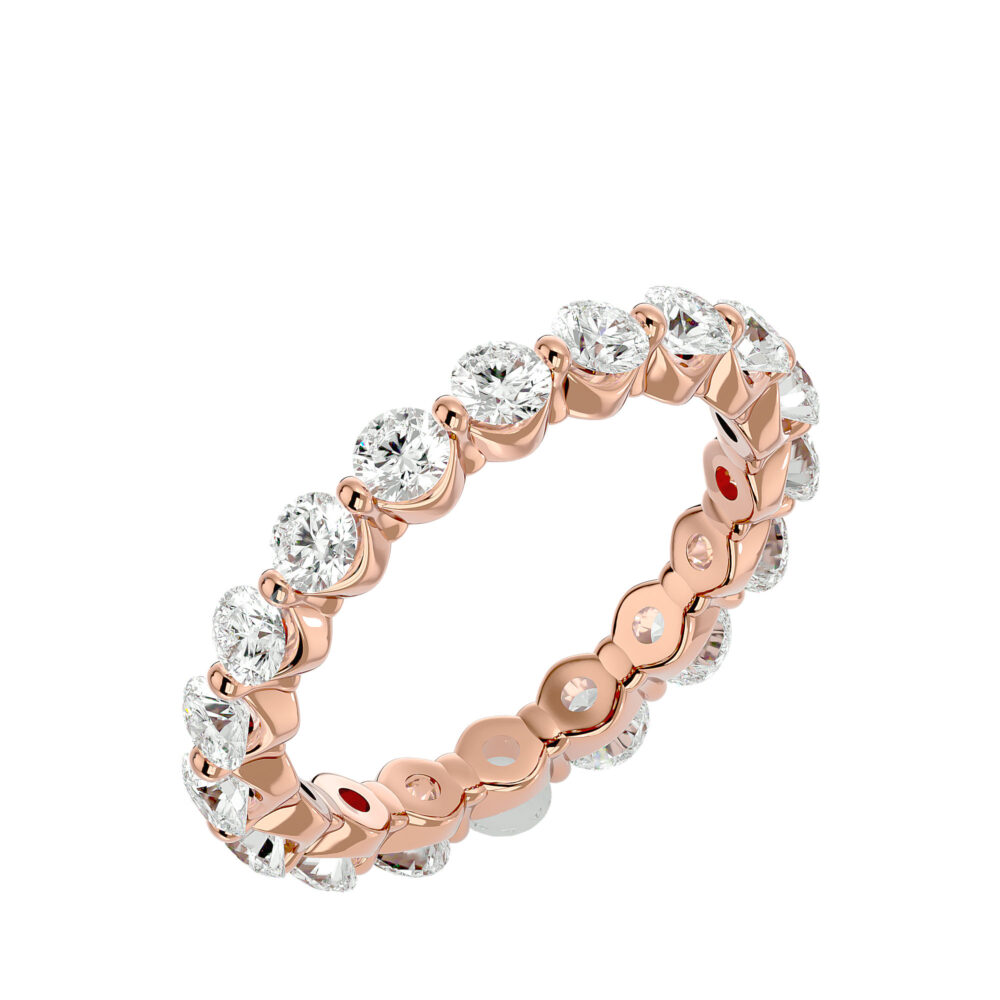 Round Lab Grown Diamond Full Eternity Wedding Band - Image 9