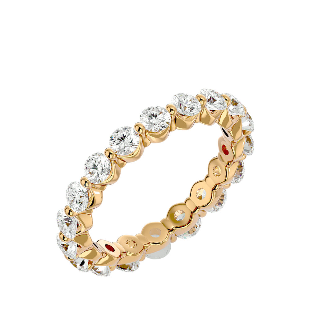 Round Lab Grown Diamond Full Eternity Wedding Band - Image 3