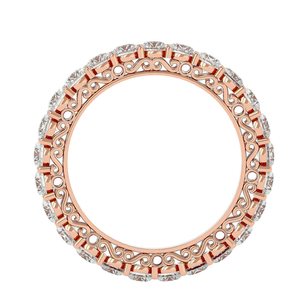 Round Lab Grown Diamond Full Eternity Wedding Band - Image 3