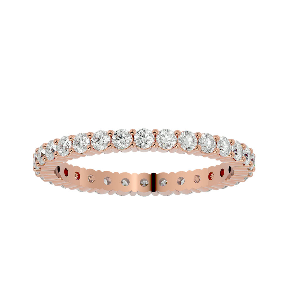 Round Lab Grown Diamond Full Eternity Wedding Band - Image 9