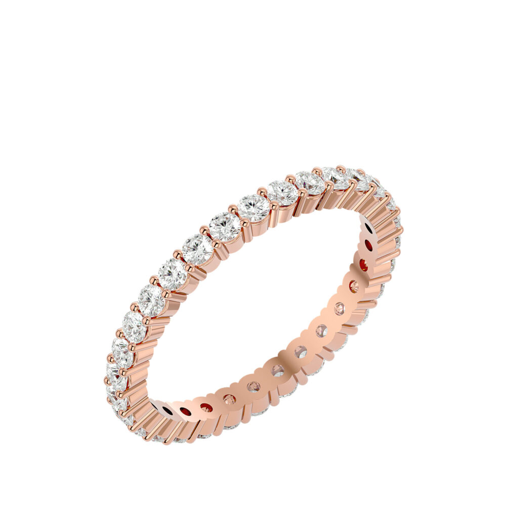 Round Lab Grown Diamond Full Eternity Wedding Band - Image 11