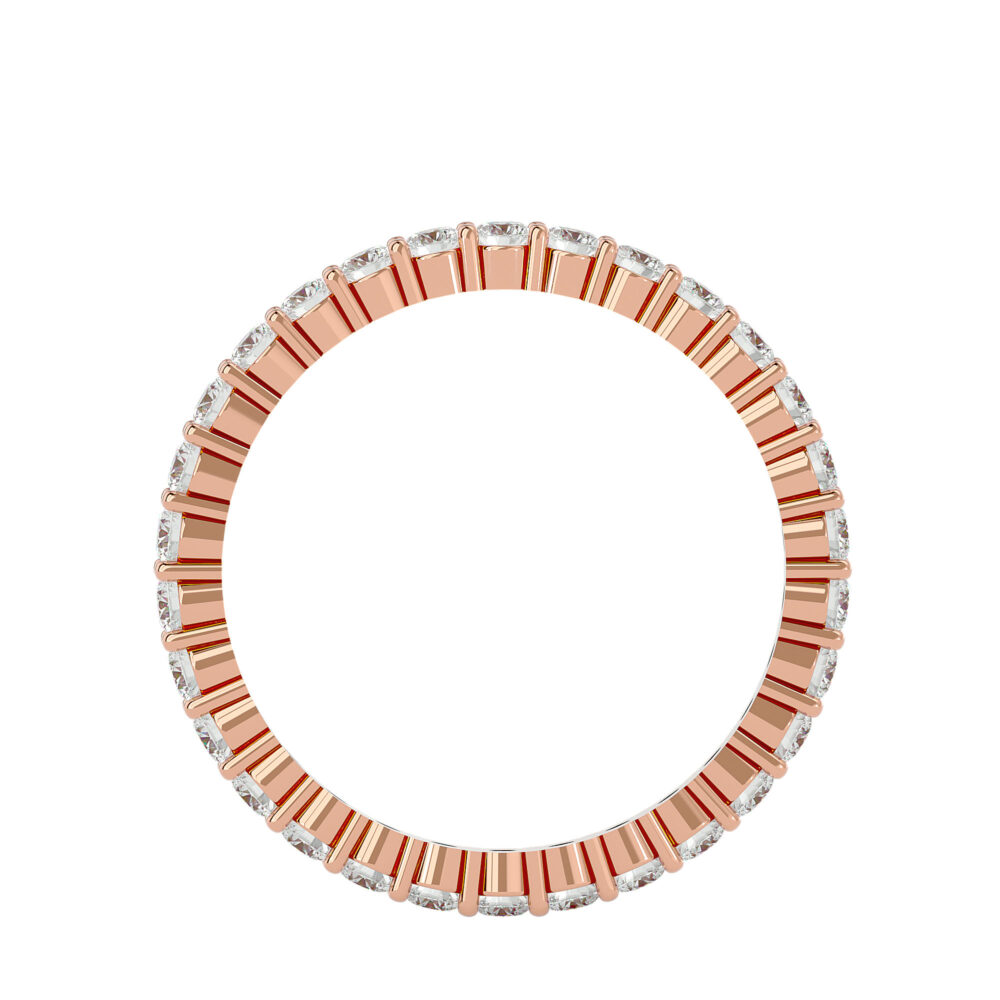 Round Lab Grown Diamond Full Eternity Wedding Band - Image 12
