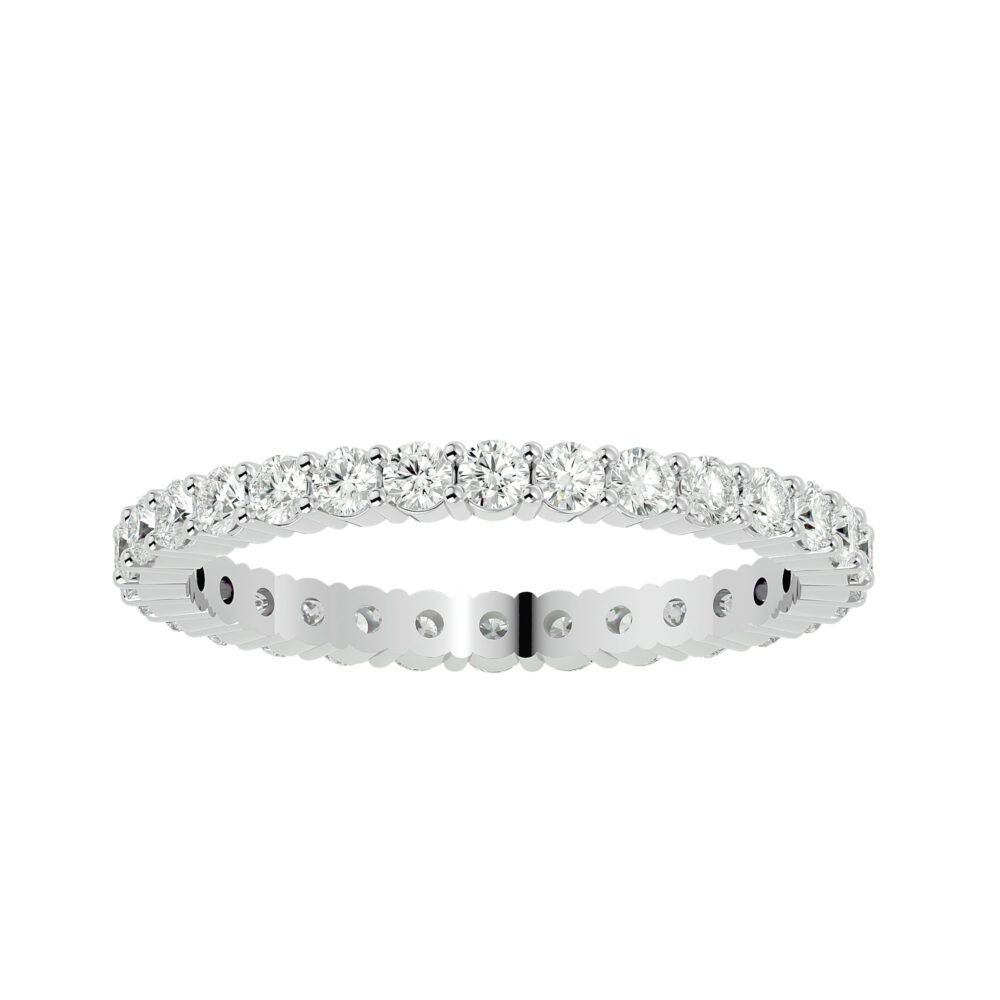 Round Lab Grown Diamond Full Eternity Wedding Band - Image 3