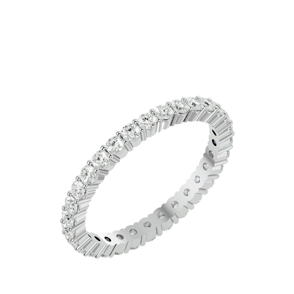Round Lab Grown Diamond Full Eternity Wedding Band