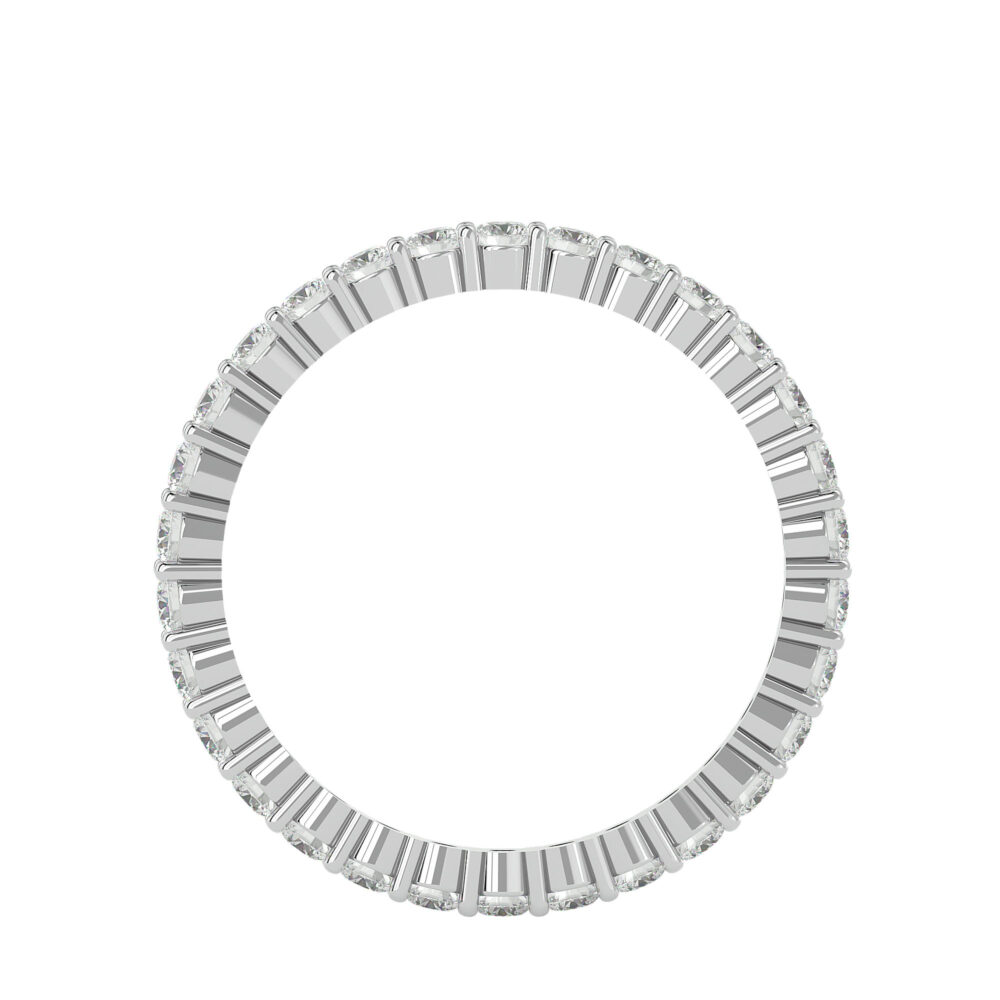 Round Lab Grown Diamond Full Eternity Wedding Band - Image 4