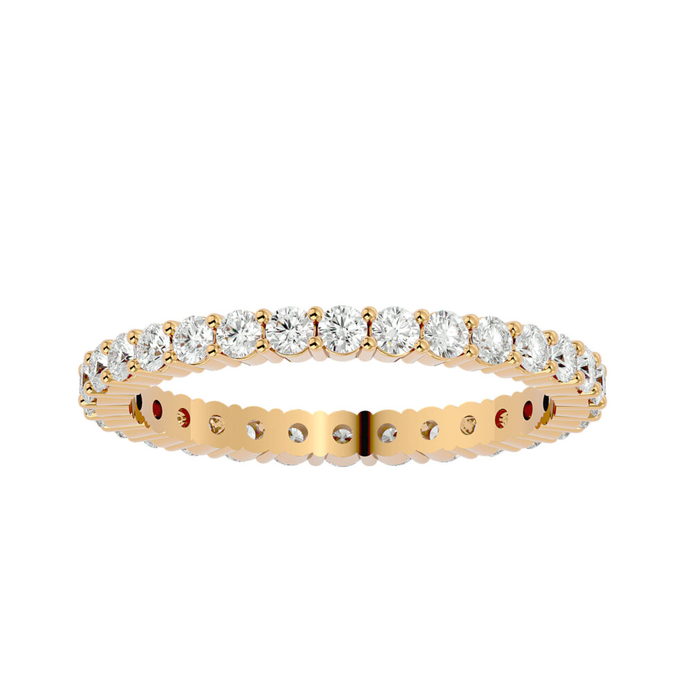 Round Lab Grown Diamond Full Eternity Wedding Band - Image 5
