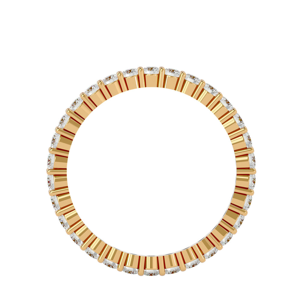 Round Lab Grown Diamond Full Eternity Wedding Band - Image 8