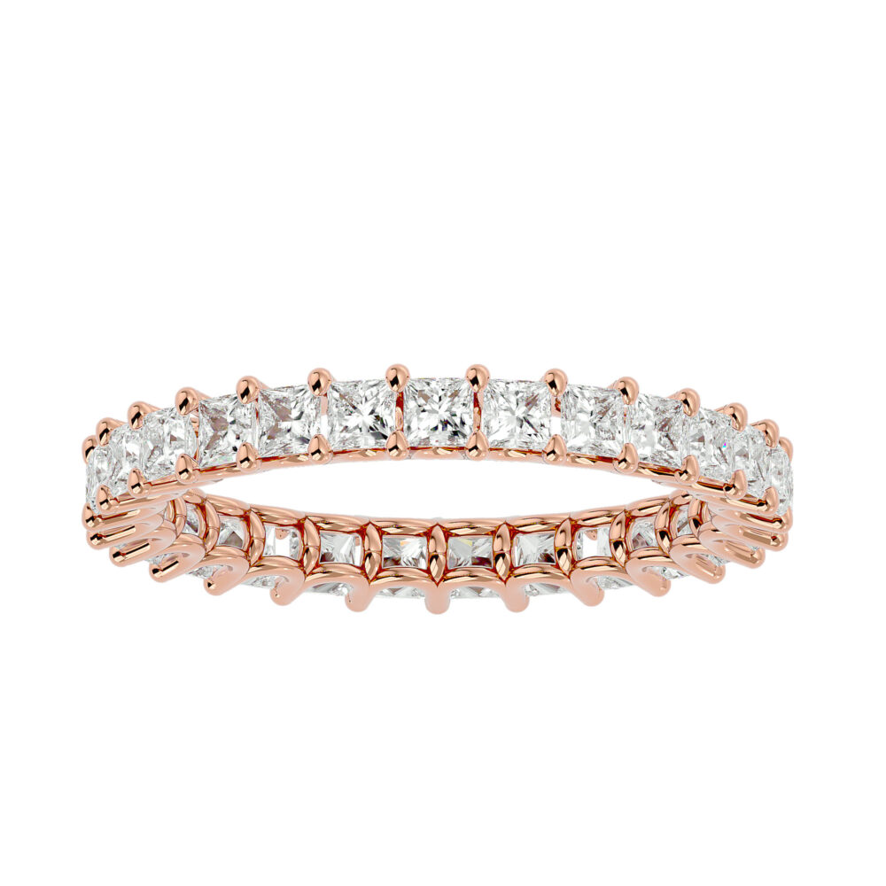 Princess Cut Lab Grown Diamond Wedding Band - Image 11