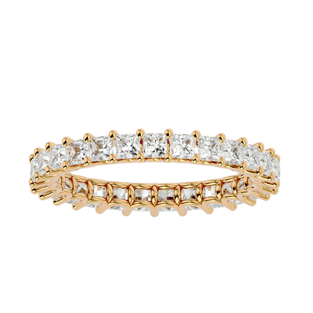 Princess Cut Lab Grown Diamond Wedding Band - Image 3