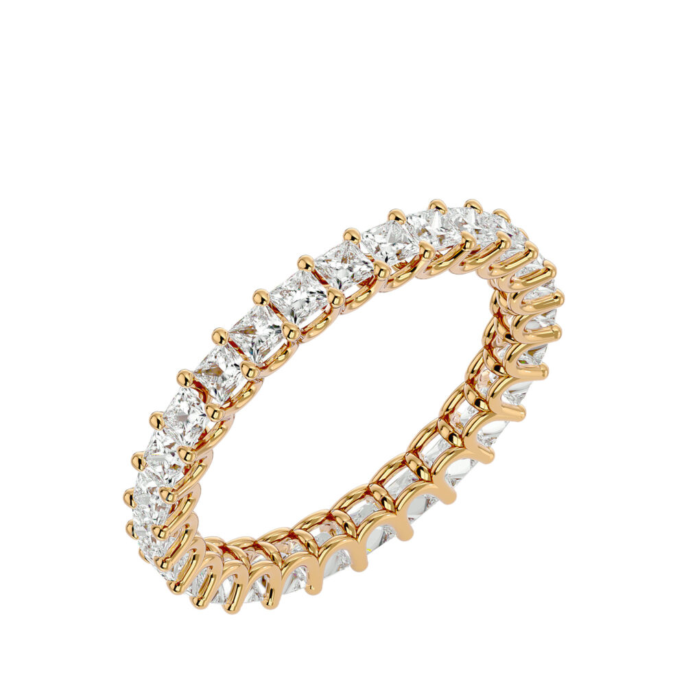 Princess Cut Lab Grown Diamond Wedding Band
