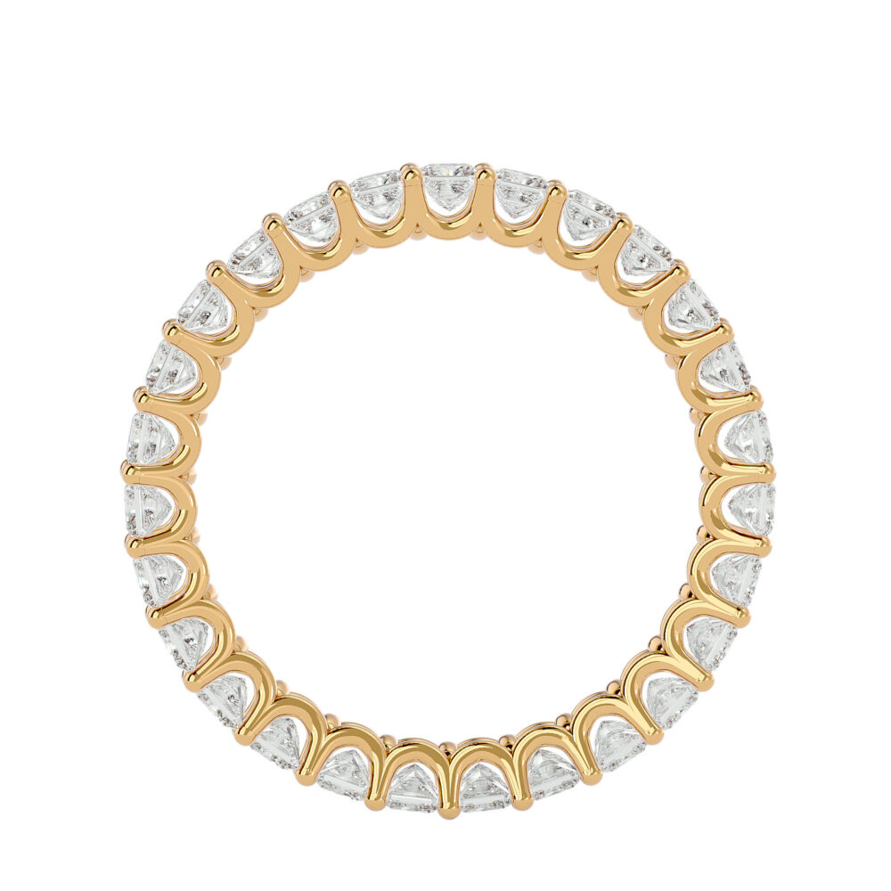 Princess Cut Lab Grown Diamond Wedding Band - Image 4