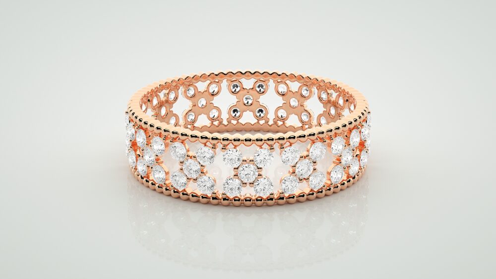 Round Lab Grown Diamond Wedding Band - Image 2