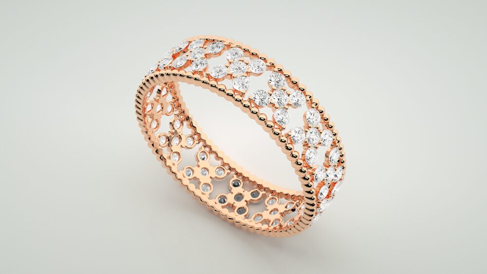 Round Lab Grown Diamond Wedding Band