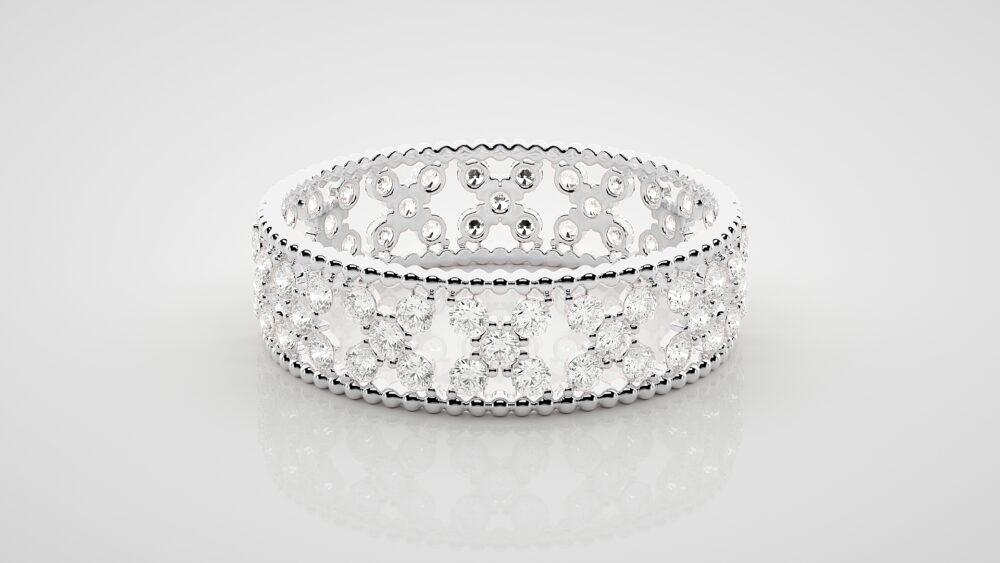 Round Lab Grown Diamond Wedding Band - Image 5